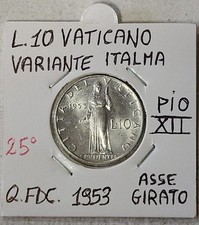 Vaticano 10 lire italma anno