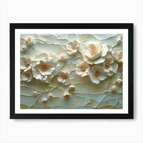Quadro rosa scolpito - quadro, 3d