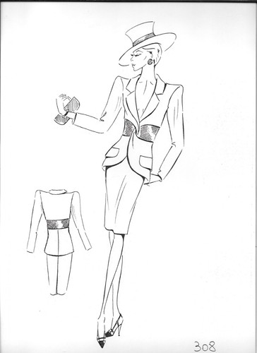 Bozzetto figurino moda - bozzetto,