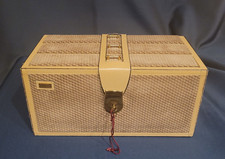 ESCADRE BAULETTO PORTAGIOIE TESSUTO e PELLE con 3 SCOMPARTI ( VINTAGE )