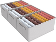 3 Pezzi Organizer Armadio Cassettiera per Jeans Organizer per cassetti impilabil