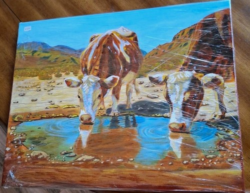 Quadro mucche nel deserto - , arte