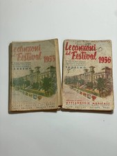 LOTTO 2 Libretti RARI Le Canzoni del Festival SANREMO 1955 + 1956
