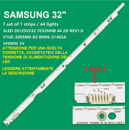 Barra led tv samsung - 44,