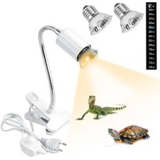 MINISOISO Lampada Tartarughe Lampada Riscaldante Rettile con 1 Portalampada E27