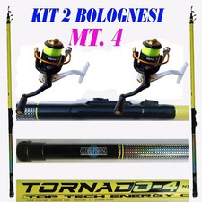 BOLOGNESE PESCA TROTA CARPA METRI 4 CON MULINELLO CUSCINETTI FILO MARE