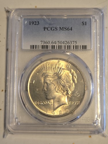 Dollaro della pace 1923 pcgs - della,