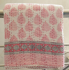 Trapunta Kantha cotone foglia