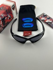 Oakley Monster Dog Ducati nero lucido iridio + scatola + icone rosso zaffiro 12-672