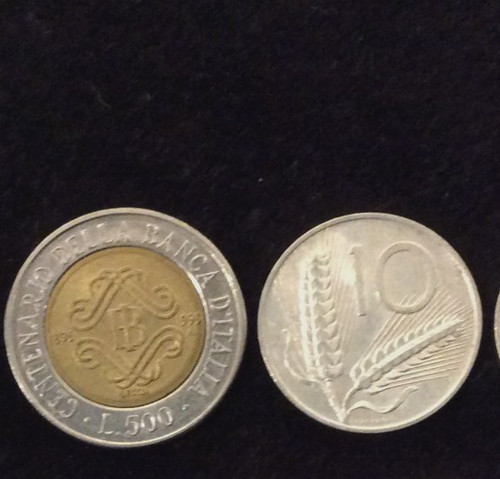 Italy different type coins - italy,