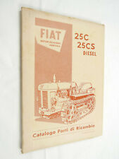 MANUALE  PARTI RICAMBIO TRATTORE D'EPOCA FIAT TRATTRICE 25 C 25 CS DIESEL 1951