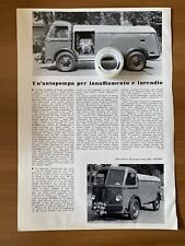 Rarissima Pubblicità  Autopompa FIAMMA su telaio LANCIA 1948
