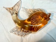 GRANDE SCULTURA IN VETRO  MURANO SCULTURA PESCE MADE IN ITALY VINTAGE