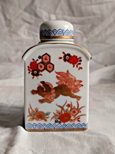Bottiglia AF Porcelain Scatola Da Te in Ceramica Decori Orientali Cane Fo Leone