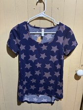 Top donna LuLaRoe blu a righe