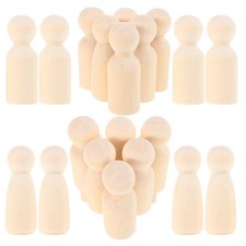  20 piccole figure di persone in legno non finite - Bambole di legno da 3"
