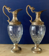 2x VINTAGE bottiglie BUTON ARGENTO CRISTALLO DISTILLERIE BALBIATI