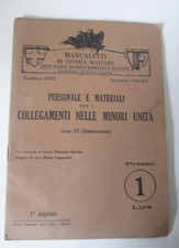 (REGIO ESERCITO-RADIO)MATERIALI PER I COLLEGAMENTI NELLE MINORI UNITA’.IPS,1935
