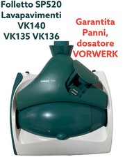 LAVAPAVIMENTI VK140 ORIGINALE Vorwerk FOLLETTO SP520 4 PANNI DOSATORE DETERGENTE