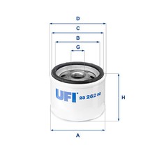 Filtro olio UFI 23.262.00 per