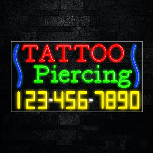 Piercing tatuaggio insegna - insegna, led