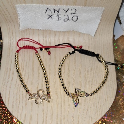 Bracciali con perline placcati