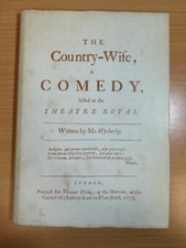 The Country-Wife 1675 A Scolar