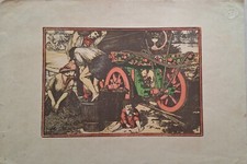 Xilografia originale Francesco Nonni "IL MOSTO" 1913