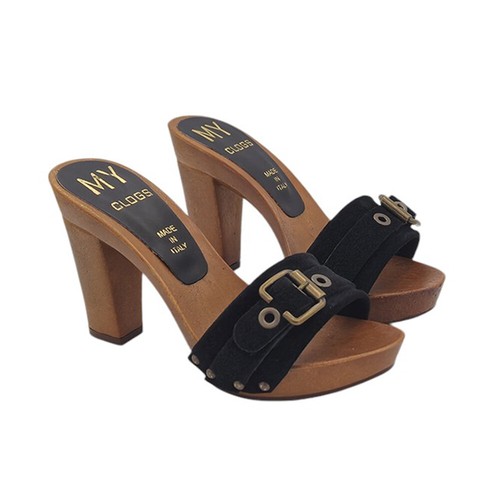 Zoccoli donna camoscio con - donna, in