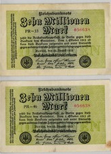 Ro 105a 10 milioni di marchi 1923 FZ:PR BZ:33,46 diversi BZ stesso KN