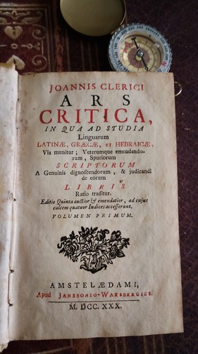 Ars critica vol - vol., primo