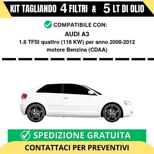 Tagliando per audi 8 - per, 1.8
