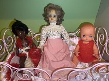 LOTTO BAMBOLE VINTAGE DOLLS anni '60-'70 FRANCESE++CARLINO FURGA++ NEGRETTA