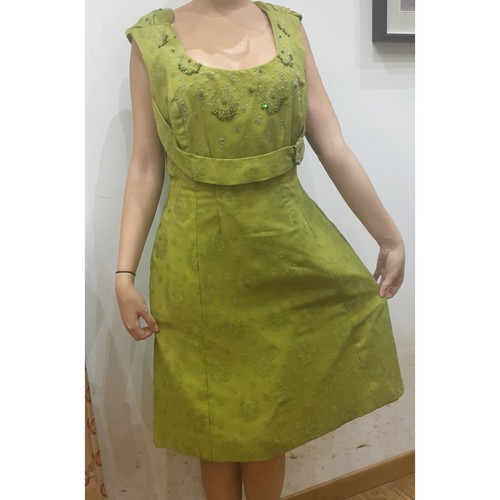 Abito organza seta ricamo - abito,