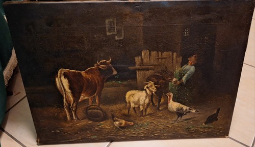 Dipinto olio tela epoca - dipinto, ad