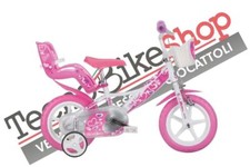 Bici Bambina Bicicletta Bambini Little Heart Dino Bike - Taglia  12" - 14" - 16"