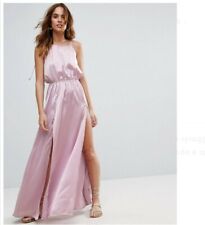 Vestito Maxi Asos Lilla S Schiena Nuda Spacco Profondo