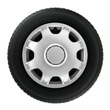 Copricerchi 15" universali grigi borchia bombatura maggiorata per camper furgoni