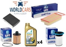 KIT TAGLIANDO FIAT 500 L 1.3 MJT EURO 5 199 4 FILTRI UFI 4 PETRONAS 3000AV 5W30
