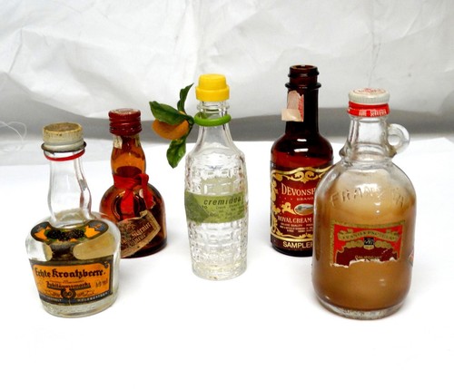 Mini bottiglie liquore vintage - liquore,