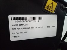 188A7000 motore FIAT PUNTO