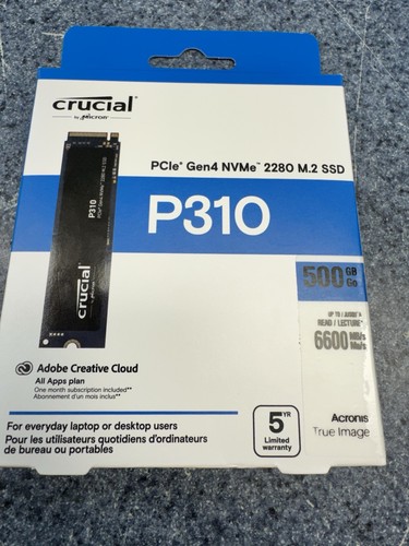 Ssd crucial p310 500 pcie - ssd,