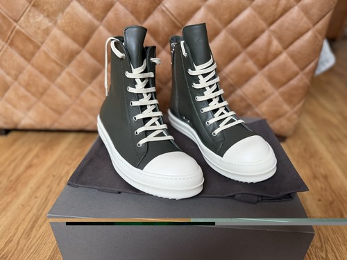 Rick owens ramones pelle - ramones, verde