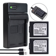 2x Batteria + Caricabatterie per Panasonic DMC-FZ7 FZ8 FZ18 FZ28 FZ30 FZ38 CGA CGR S006 E