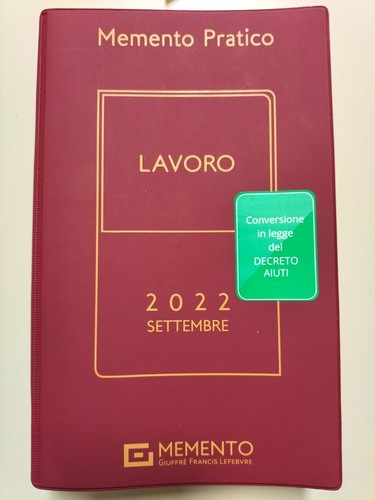 Lavoro settembre 2022 memento - 2022,