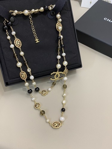 Collana catena maglione - maglione, chanel