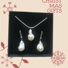 parure argento perle barocche 