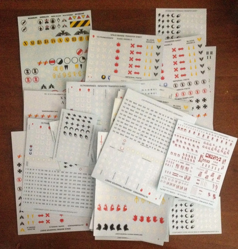 Transfer sheets decalcomanie - sheets,
