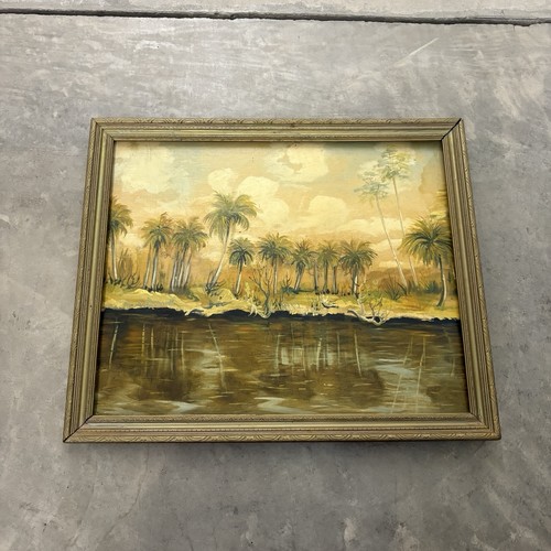 Dipinto olio paesaggio - , metà