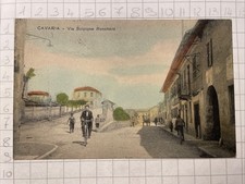 Cartolina Paesaggistica  Cavaria Via Scipione Ronchetti Varese Bicicletta Viagg.